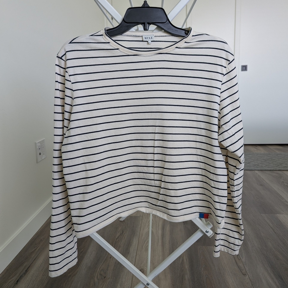 Kule 100% Cotton Long Sleeve Striped Shirt Size Medium